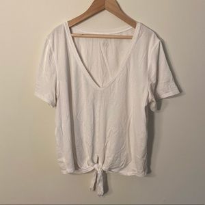 Lululemon White Tie front V-neck